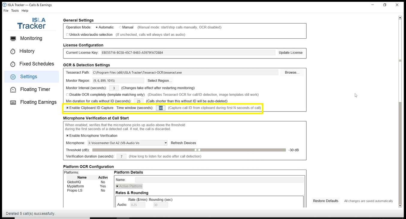 Enable Clipboard ID Capture